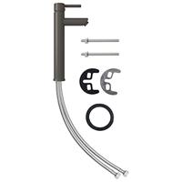 VidaXL Wastafel met kraan en pop-up afvoer mat gehard glas - thumbnail