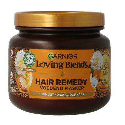 Garnier Loving blends masker argan & cameliaolie subliem 340 Milliliter Garnier Loving blends masker argan & cameliaolie subliem 340 Milliliter