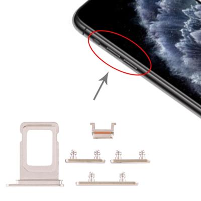 SIM-kaart lade + Zijkleutel voor iPhone 11 Pro Max (wit)