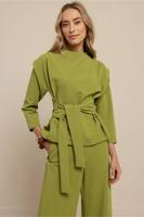 Hailey twill top - dark lime - 13475 - thumbnail