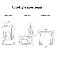 Sportstoel 'MO' - Zwart - Vaste polyester rugleuning SS77Z - thumbnail