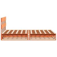 Bedframe zonder matras massief grenenhout wasbruin 135x190 cm - thumbnail