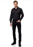 ItalianStyle - Herenoverhemd - Slimfitmodel - Zwart - thumbnail