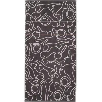 Cawö Cawö Cute Cats 6264 Badlaken 80x150 basalt/platin