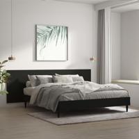 Hoofdbord wandmodel 240x1,5x80 cm bewerkt hout zwart - thumbnail