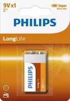 Philips Philips Longlife 9V batterij 6F22 blister 1 - 3111025 - thumbnail