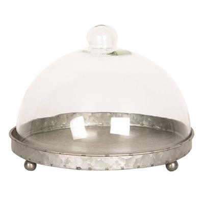 Clayre Eef stolp 6gl2491 grijs transparent 21x15 cm