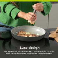 BE Living Koekenpan ø 20 cm - keramische anti-aanbaklaag - PFAS-vrij - geschikt voor alle warmtebronnen - grijs - thumbnail