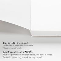 Tekenblok Clairefontaine Paint On A5 glad 25 vel 250gr wit - thumbnail