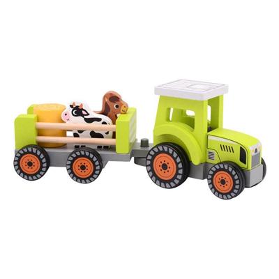 Jouéco Houten speelgoedtractor met accessoires - joueco - vanaf 18 maanden Jouéco Houten speelgoedtractor met accessoires - joueco - vanaf 18 maanden