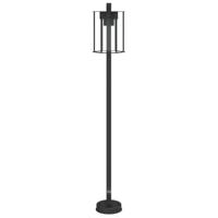 VidaXL Vloerlamp voor buiten 100 cm roestvrij staal zwart - thumbnail