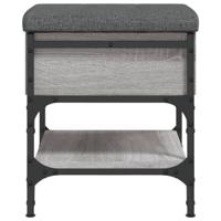 Schoenenbank 42x42x45 cm bewerkt hout grijs sonoma eikenkleurig - thumbnail