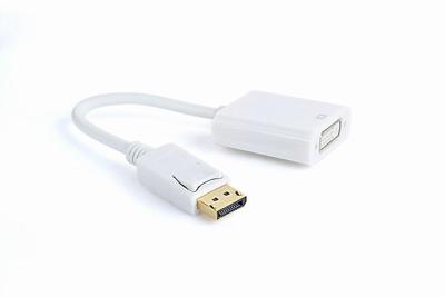 DisplayPort M - DVI F adapterkabel 10 cm wit DisplayPort M - DVI F adapterkabel 10 cm wit