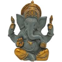 Ganesha Grote Oren Grijs met Goudkleurige Finish (14 cm) - thumbnail