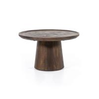 Eleonora Ronde Salontafel 'Ron' Mangohout, kleur Bruin, 66cm - thumbnail