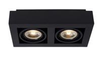 Lucide ZEFIX - Plafondspot - LED Dim to warm - GU10 (ES111) - 2x12W 2200K/3000K - Zwart - thumbnail