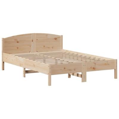 Bed met boekenkast zonder matras massief grenenhout 150x200 cm