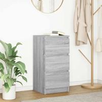 Dressoir 37,5x35x76 cm bewerkt hout grijs sonoma eikenkleurig - thumbnail