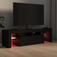 Tv-meubel met LED-verlichting 140x36,5x40 cm zwart - thumbnail