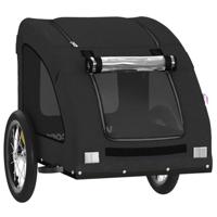 Hondenfietstrailer oxford stof en ijzer zwart - thumbnail