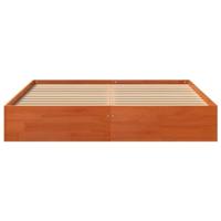 Bedframe zonder matras massief grenenhout wasbruin 140x200 cm - thumbnail