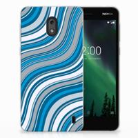 Nokia 2 | TPU bumper | Waves Blue - thumbnail