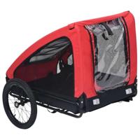 VidaXL Hondenfietstrailer rood en zwart - thumbnail