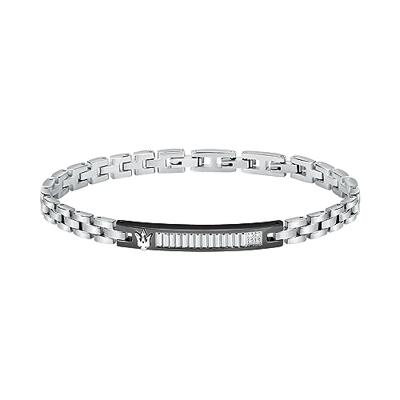 Maserati Roestvrij staal 21,5 cm Zilverkleurig Heren armband