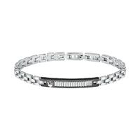 Maserati Roestvrij staal 21,5 cm Zilverkleurig Heren armband - thumbnail