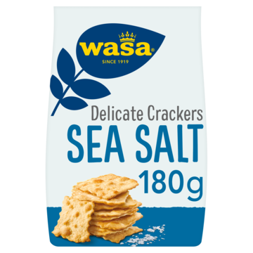 Wasa Delicate Crackers Sea Salt 180g bij Jumbo
