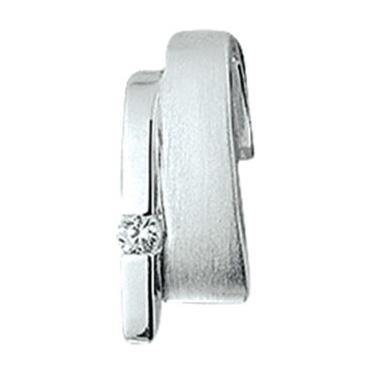 Hanger zilver gerhodineerd zirkonia Poli/mat 15 x 7 mm Hanger zilver gerhodineerd zirkonia Poli/mat 15 x 7 mm