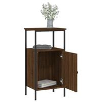 Nachtkastjes 2 st 41x31x80 cm bewerkt hout bruin eikenkleur - thumbnail