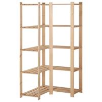 VidaXL Hoekopbergrek 5-laags 82,5x82,5x170 cm massief grenenhout - thumbnail
