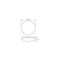 ESYLUX EO10850066 WCLELL LED-plafonnière LED LED vast ingebouwd Wit - thumbnail