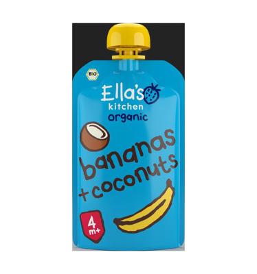 Ella's Kitchen Bananen + kokos 4+ biologisch 120 g bij Jumbo Ella's Kitchen Bananen + kokos 4+ biologisch 120 g bij Jumbo
