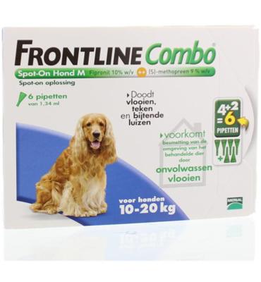 Frontline Combo Spot On hond M / 10-20 kg 6 pipetten