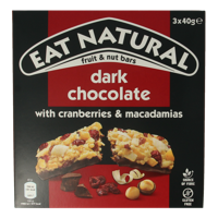 Pure chocolate cranberry macadamia 3 x 40 gram 120 Gram - thumbnail