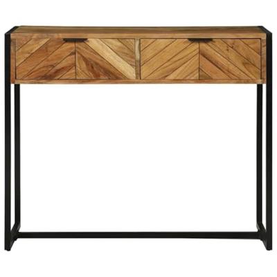 Wandtafel met lade Bruin 90 x 35 x 75 cm massief mangohout