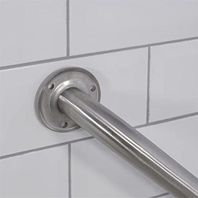 Handgreep RVS met geborstelde afwerking | Lengte: 68 cm | Wandbeugels | Schroefmontage | Geschikt voor bad, douche en toilet