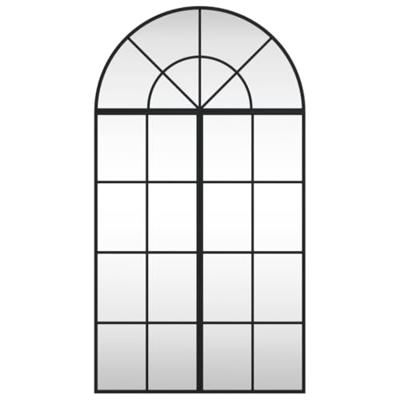 VidaXL Wandspiegel boog 60x110 cm ijzer zwart VidaXL Wandspiegel boog 60x110 cm ijzer zwart