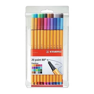 STABILO point 88 fineliner, etui van 20 stuks in geassorteerde kleuren STABILO point 88 fineliner, etui van 20 stuks in geassorteerde kleuren