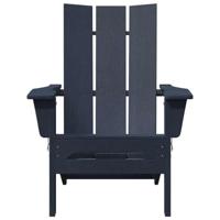 Tuinstoel 2 pcs Marineblauw 80.5 x 74.5 x 92 cm Polyetheen - thumbnail