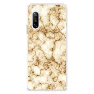 Sony Xperia 10 III | TPU | Siliconen hoesje | Marmer Goud