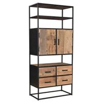 Sohome Opbergkast Georgia Riverwood en staal - Bruin - thumbnail