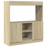 Hoge kast 92x33x100 cm bewerkt hout sonoma eikenkleurig - thumbnail