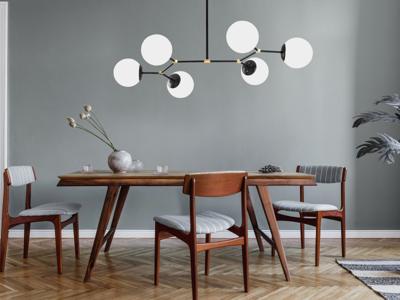 Hanglamp DAKHLA 6 lampen zwart Hanglamp DAKHLA 6 lampen zwart