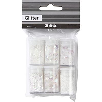Creotime metallic glitter wit 6 x 5 gram Creotime metallic glitter wit 6 x 5 gram