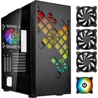 PC-behuizing zonder voeding - BITFENIX Tracery ARGB (zwart) - Middelgrote toren - E-ATX-formaat - thumbnail