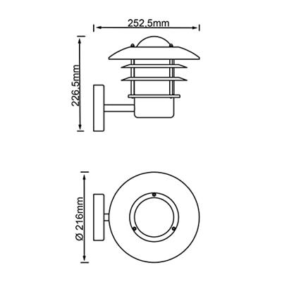 Brilliant RVS muurlampTerrence - 45781/82
