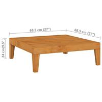 2-delige Loungeset met kussens massief acaciahout - thumbnail